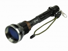 Black SMILING SHARK 938 CREE T6 LED Aluminum Focusing Flashlight